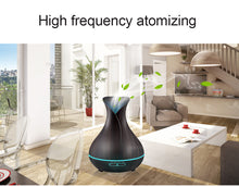 Load image into Gallery viewer, Wood colour Ultrasonic Humidifier With 7 Color Lights