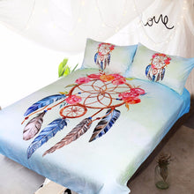 Load image into Gallery viewer, Mandala Quilt Cover Set - Dreamcatcher Floral Rose