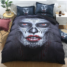 Load image into Gallery viewer, Black Skull Bedding Set