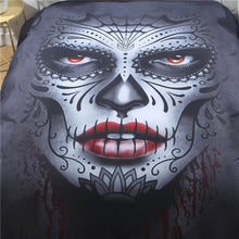 Load image into Gallery viewer, Black Skull Bedding Set