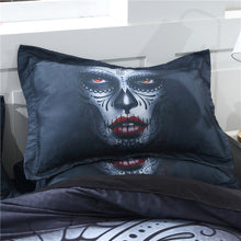 Load image into Gallery viewer, Black Skull Bedding Set