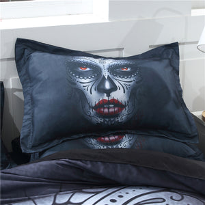 Black Skull Bedding Set