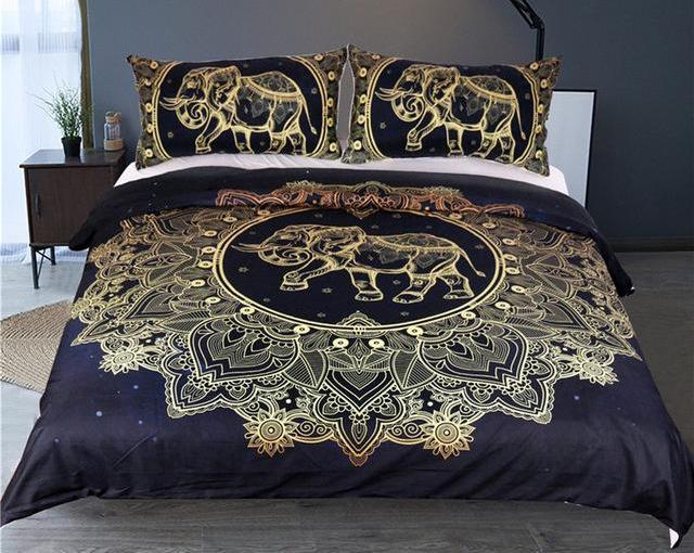 Mandala Elephant Bed Set