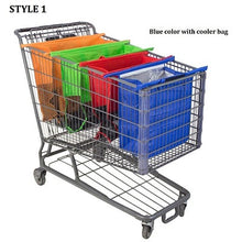 Load image into Gallery viewer, 4 pcs Set Shopping Trolley Reusable Bags - With cooler bag