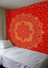 Load image into Gallery viewer, Yin Yang Printed Lotus Mandala Tapestry - Various Styles
