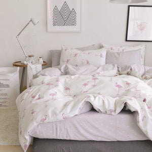 100% Cotton Amazing Flamingo Bed Set