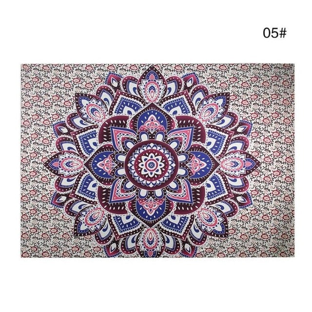 Indian Lotus Flower Tapestry Mandala - Various Styles