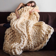 Load image into Gallery viewer, Chunky Hand Knitted Throw - Many colours
