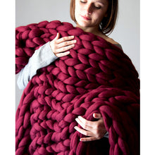 Load image into Gallery viewer, Chunky Hand Knitted Throw - Many colours