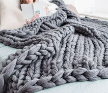 Load image into Gallery viewer, Chunky Hand Knitted Throw - Many colours