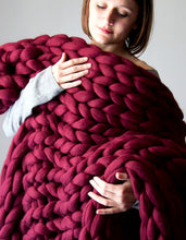 Load image into Gallery viewer, Chunky Hand Knitted Throw - Many colours
