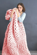Load image into Gallery viewer, Chunky Hand Knitted Throw - Many colours