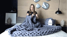 Load image into Gallery viewer, Chunky Hand Knitted Throw - Many colours
