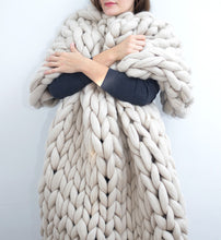 Load image into Gallery viewer, Chunky Hand Knitted Throw - Many colours
