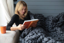 Load image into Gallery viewer, Chunky Hand Knitted Throw - Many colours