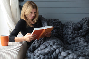 Chunky Hand Knitted Throw - Many colours