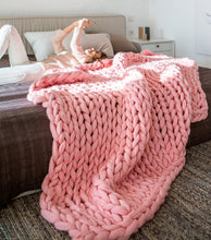 Load image into Gallery viewer, Chunky Hand Knitted Throw - Many colours