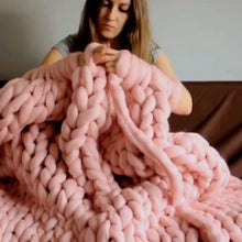 Load image into Gallery viewer, Chunky Hand Knitted Throw - Many colours