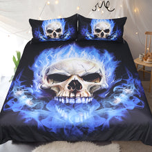 Load image into Gallery viewer, Flame Skull Bedding Set