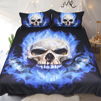 Flame Skull Bedding Set