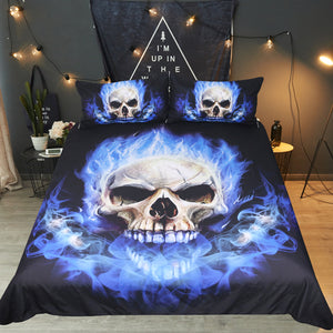 Flame Skull Bedding Set