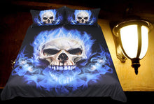 Load image into Gallery viewer, Flame Skull Bedding Set