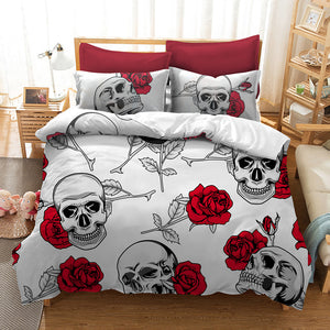 Stone Roses Skull Bedding Set
