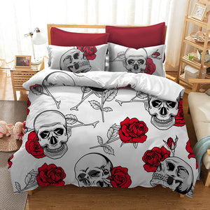 Stone Roses Skull Bedding Set