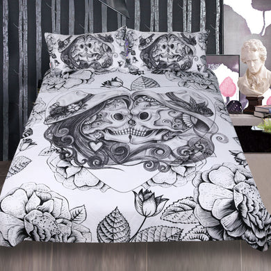 Sugar Love Skull Bedding Set