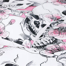 Load image into Gallery viewer, Cherry Blossom Sugar Skull Bedding Set
