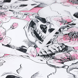 Cherry Blossom Sugar Skull Bedding Set