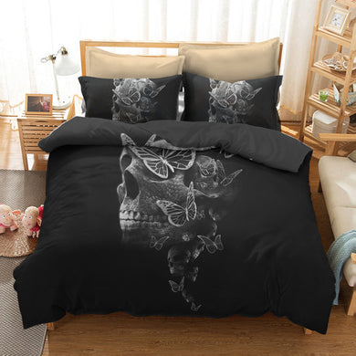 Butterfly Skull Bedding Set