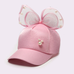 Girls Bow Hat - 3 to 8 Years Old