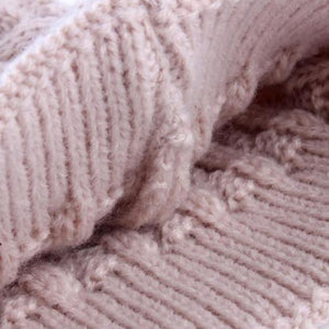 2pcs set Pom Pom Mother and Baby Knitted Hats