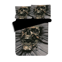Load image into Gallery viewer, 3D Black Skull Bedding Set
