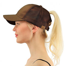 Load image into Gallery viewer, Ponytail Messy Bun Cap