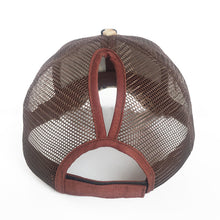 Load image into Gallery viewer, Ponytail Messy Bun Cap Animal Print