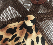 Load image into Gallery viewer, Ponytail Messy Bun Cap Animal Print