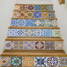 Load image into Gallery viewer, 6 Pcs Set Mosaic Stairway Sticker Tiles