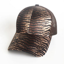 Load image into Gallery viewer, Ponytail Messy Bun Cap Animal Print