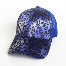 Load image into Gallery viewer, Ponytail Messy Bun Cap Animal Print
