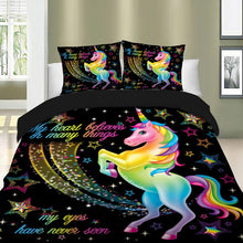Load image into Gallery viewer, Rainbow Unicorn Bedding Set