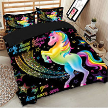 Load image into Gallery viewer, Rainbow Unicorn Bedding Set