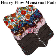 Load image into Gallery viewer, 5 Pcs Organic Bamboo Menstrual Pads Set - Heavy Flow + Mini Bag