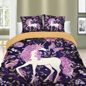 Purple Unicorn Bedding Set