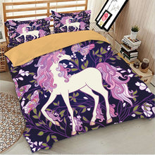 Load image into Gallery viewer, Purple Unicorn Bedding Set