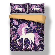 Load image into Gallery viewer, Purple Unicorn Bedding Set