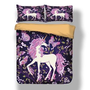 Purple Unicorn Bedding Set
