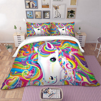 Sparkly Eye Unicorn Bedding Set