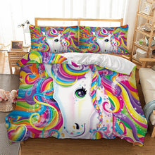 Load image into Gallery viewer, Sparkly Eye Unicorn Bedding Set